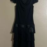 Liz Claiborne  Elegant Sleeveless Layered Cocktail Dress with Bow Detail Sz 8 Photo 0