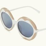 Marni 53mm Round flower Sunglasses ice beige White Photo 2