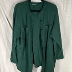 Dark Green Button Down Waffle Knit Long Sleeve Size undefined Photo 1