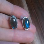 Malagasy Labradorite Solitaire Stud Earrings Photo 1
