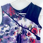 Beautiful tank top in watercolor floral print Purple Photo 1
