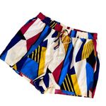 NEW Colorful Artsy Design Button Down Shirt & Shorts Set Women’s Size Large/XL! Gold Photo 2