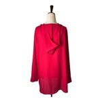 Soft Surroundings  Shirt Women Red Hooded Half Zip Pullover‎ Top Mature Preppy Photo 1