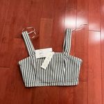 ZARA New  denim pinstripe top Photo 0