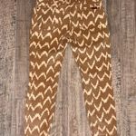 7 For All Mankind Jeans Womens Sz 26 Yellow Mustard Chevron Skinny Legs Pants Photo 3