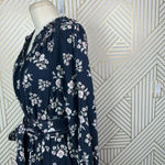 Rebecca Taylor  La Vie Camille Navy Blue Floral Print Dress Size US‎ Small Photo 5