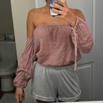 Cropped Cinched Blouse Pink Photo 0