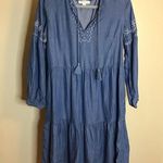 BeachLunchLounge  Denim Dress Women Sz. XS Blue NWT Lightweight Beach Boho Photo 1