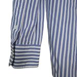 J.Crew Womens 4 Blue White Striped Pullover V Neck Blouse Photo 7