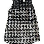 CAbi Women's Black White Broken Check Houndstooth Sleeveless Blouse XS #3090 Photo 0