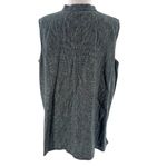 Eileen Fisher  Hemp Organic Cotton Grid Mandarin Collar Shirt Sz 1X Photo 3