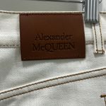 Alexander McQueen NWT White Straight Leg Denim Jeans Sz 28 Photo 9