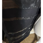 Milly Black Jacket open front mesh striped USA quiet luxury short sleeves sz 4 S Photo 4