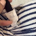 Elegant navy blue and White Striped One Piece Swimsuit Nip tuck size 8 Photo 2