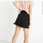 Madewell Black Rigid Denim A-Line Mini Skirt new with tags color black y2k style Photo 3