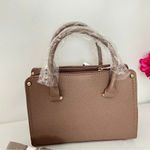 Bebe Kate Satchel Shopper Bag Removable Strap Taupe Photo 5