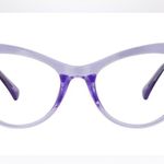 Purple Cat Eye Gemstone Eyeglasses Photo 1