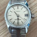 Timex Rare Vintage Ladies Mechanical Watch Stainless Dial Bracelet Date Window Photo 1