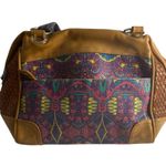Boho Chic Multicolor Tapestry Handbag Falami Floral Accent Shoulder Bag Brown Photo 3