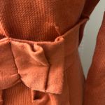 Anthropologie Sparrow Sweater Women’s M orange wool blend big collar wrap bow Size M Photo 3