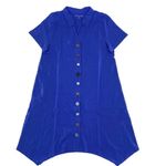Soft Surroundings  Royal Blue Cotton Short Sleeve Dress Boho Cottagecore  XS Photo 9