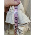 SIONI Ruffle Hem Crochet Open Back Tunic Size Large Cream Wool Sweater Boho Photo 8