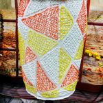 Romeo + Juliet Couture Beaded Geometric Dress White/Orange/Yellow L Photo 4