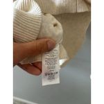 Loft  Womens Crewneck Pullover Sweater Size XS Cream Floral Sleeve Office Neutral Photo 2