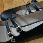 Coach  Ballet Double Strap Leather Flats Black Photo 2