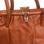 Vintage Cabra Nappa Brown Leather Handbag Mini Purse Clip Closure Argentina Photo 1