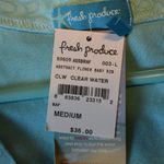Fresh Produce NWT ABSTRACT FLOWER BABY RIB, CLEAR WATER AQUA TOP, SIZE MEDIUM Photo 11
