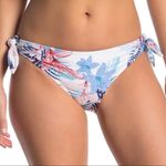 Splendid Women's Blue Multi Floral Pura Vida Side Tie Bikini Swim Bottoms sz M Photo 1