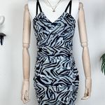 Elliatt  Beth Mesh Mini Dress Black White Photo 1