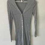 Anthropologie Sweater XS Meadow Rue gray ribbed long Cali Cardigan women's Photo 0