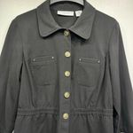 Sag Harbor Black Cinched Waist Button Front Blazer Size Petite Medium Photo 1