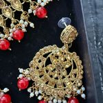 Indian Pakistani complete wedding jewelry set Red Photo 1