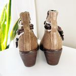 OTBT  Belfair Tan Leather Zip Up Embellished Ankle Boots Size 6 Photo 2