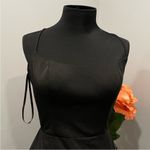 La Femme  Prom Dress 28294 Black Flutter Slit Gown 10 Photo 3