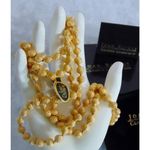Joan Rivers New  Gold Beaded Beads NECKLACE 45" Single Strand Torsade Twister NWT Photo 3