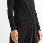 Marlene Birger Willos Wrap Effect Stretch Crepe Black Dress New With Tags Size L Photo 0