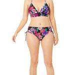 Time & Tru NWT bikini  Women's Longline Swim Top CT bottom Side Ruch Mid Rise Photo 12