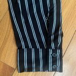H&M Black and white striped tie front long sleeve top size 8 Photo 3