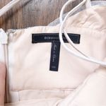 BCBGMAXAZRIA • Liliana Dress gown tulle net embroidered maxi cream green flowy Photo 3