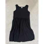 Sundance  Cotton Silk Blend Sleeveless A-Line Knit‎ MIdi Dress Black Small Photo 1