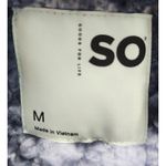 SO  Womens Fuzzy Pullover Half Zip Sweatshirt Blue‎ Lavender Pattern M Photo 3