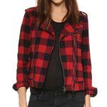 Hudson Jeans HUDSON Cynic Tundra Plaid Moto Jacket Medium Photo 6