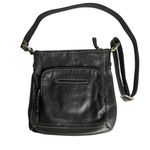 Fossil Genuine Leather Black Crossbody Bag Classic Purse Pockets Photo 0