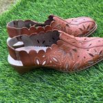 Rieker Antistress brown leather slingback Cutout Leather Women's Shoes Size 39 Photo 3