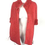 Nice‎ iOi Collection Red Wool Blend Short Sleeve Coat Jacket Medium Vintage Photo 5