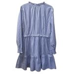 J. Crew Striped mini blue and white l dress with ruffle trim size 8 Photo 9
